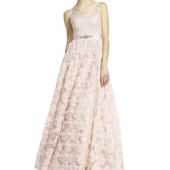 Adrianna-Papell floral embroidered illusions gown - Picture 2 of 12